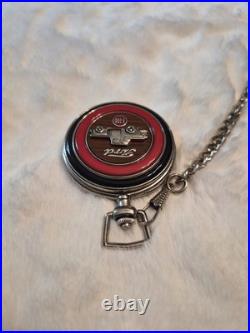 Franklin Mint 1956 Ford F-100 Pocket Watch with Chain & Leather Case Pouch