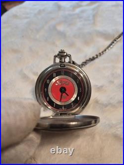 Franklin Mint 1956 Ford F-100 Pocket Watch with Chain & Leather Case Pouch