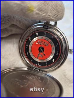 Franklin Mint 1956 Ford F-100 Pocket Watch with Chain & Leather Case Pouch