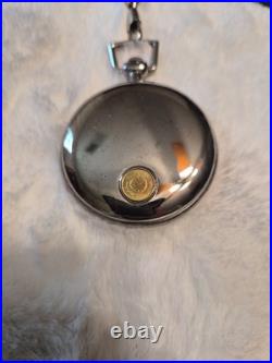 Franklin Mint 1956 Ford F-100 Pocket Watch with Chain & Leather Case Pouch