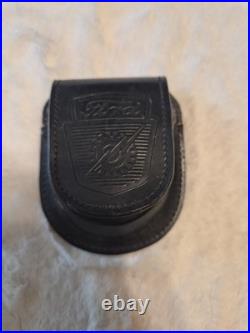 Franklin Mint 1956 Ford F-100 Pocket Watch with Chain & Leather Case Pouch