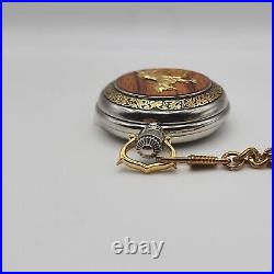 Franklin Mint Commemorative Army Colt. 45 Peacemaker Pocket Watch Chain & Case