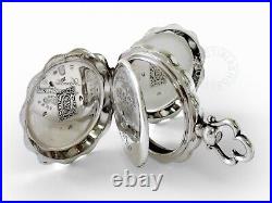 French Silver Fancy Hunter Case Chinese Market Pocket Watch NEED MINOR REPAIR