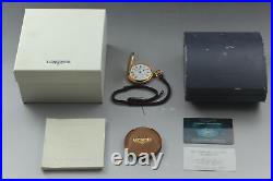 Full Set MINT Longines L7.012.2 White Roman Dial Manual Winding Pocket Watch