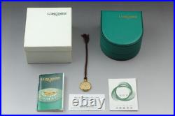 Full Set? N MINT++? Vintage Longines Gold Quartz 28mm Pocket Watch L7.026.2 Box