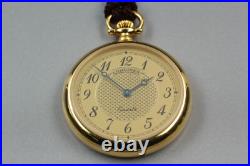 Full Set? N MINT++? Vintage Longines Gold Quartz 28mm Pocket Watch L7.026.2 Box