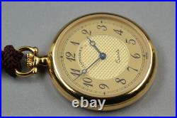 Full Set? N MINT++? Vintage Longines Gold Quartz 28mm Pocket Watch L7.026.2 Box