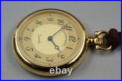Full Set? N MINT++? Vintage Longines Gold Quartz 28mm Pocket Watch L7.026.2 Box