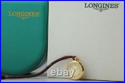 Full Set? N MINT++? Vintage Longines Gold Quartz 28mm Pocket Watch L7.026.2 Box