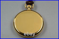Full Set? N MINT++? Vintage Longines Gold Quartz 28mm Pocket Watch L7.026.2 Box