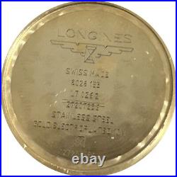 Full Set? N MINT++? Vintage Longines Gold Quartz 28mm Pocket Watch L7.026.2 Box
