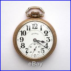 Gents Illinois 60 Hour Bunn Special 21j Lever Set 16s Pocket Watch In Gf Case