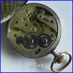 GERMAN WW2 Luftflotte 5 Air Fleet5 Norwegen Officer Silver case Pocket Watch