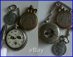 GERMAN WW2 OMEGA Pz. Großdeutschland Pocket Watch, Cigarette Lighter, Chain, Case