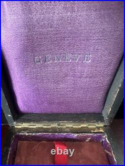 GINEVRA Box Pocket Watch Swiss Box Case Antique Time Machine 1900