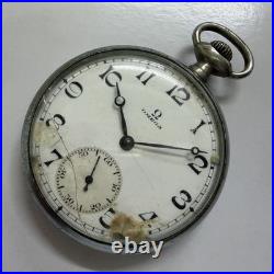 Genuine OMEGA Pocket Watch Cal 40.6L T1 Manual Wind Junk Case 48mm 1.89in