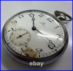 Genuine OMEGA Pocket Watch Cal 40.6L T1 Manual Wind Junk Case 48mm 1.89in