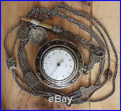 George Prior Ottoman Triple Case Silver Fusee Verge Pocket Watch Very Beautiful