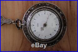George Prior Ottoman Triple Case Silver Fusee Verge Pocket Watch Very Beautiful
