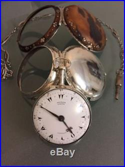 George Prior of London verge fusée pocket watch tortoiseshell triple case 1810
