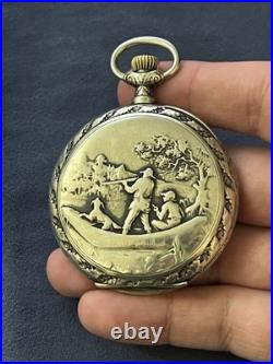 Georges Favre-Jacot (Early Zenith) Pocket Watch -Decorative Repoussé Hunter Case