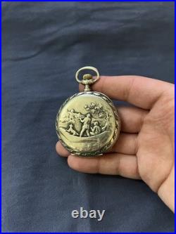 Georges Favre-Jacot (Early Zenith) Pocket Watch -Decorative Repoussé Hunter Case
