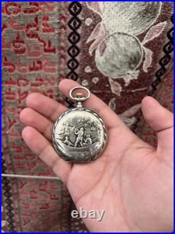 Georges Favre-Jacot (Early Zenith) Pocket Watch -Decorative Repoussé Hunter Case