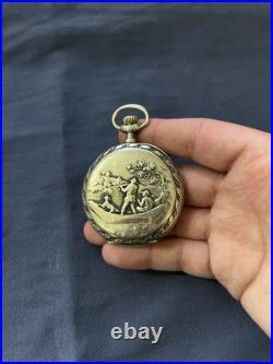 Georges Favre-Jacot (Early Zenith) Pocket Watch -Decorative Repoussé Hunter Case