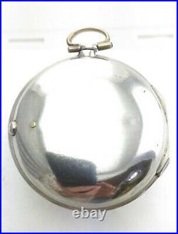 Georgian Silver Ripon Chain Fusee Verge Paul Revere Pair Case Pocket Watch 1775