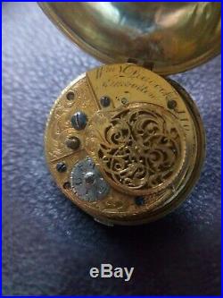 Georgian William Peacock Kimbolton 1766 Silver Tortioseshell cased Verge Pocket