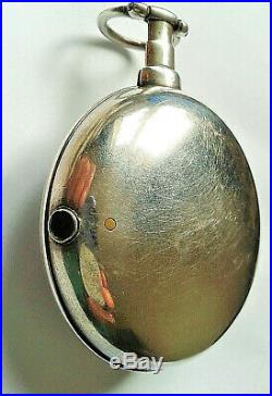 Georgian silver pair cased verge pocket watch c1810