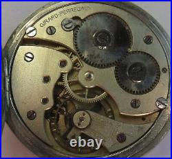 Girard Perregaux pocket watch open face nickel chromiun case 49,5 mm in diameter