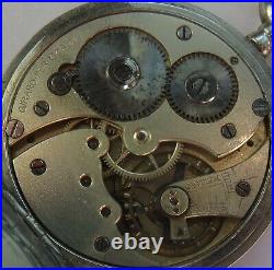 Girard Perregaux pocket watch open face nickel chromiun case 49,5 mm in diameter