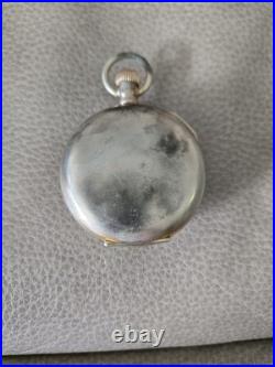 Gold And Silver Tone Vintage Pocket Watch Case With Crystal Stamped #22 Inside 5
