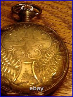 Gold Filled Fancy Pocket Watch Scenic Case