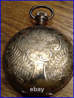 Gold Filled Fancy Pocket Watch Scenic Case