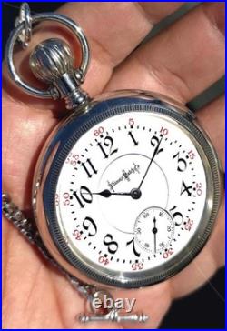 Gold Flash TWO TONE Movement Display Case Pocket Watch ILLINOIS Bunn Special