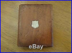 Good Antique Gentleman's Wooden Pocket Watch Box Presentation Case