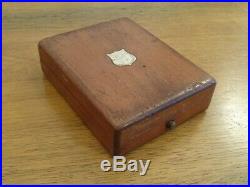 Good Antique Gentleman's Wooden Pocket Watch Box Presentation Case
