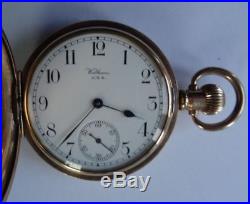 Good Quality Antique Gold Plated Waltham Hunter Cased Pocket Watch