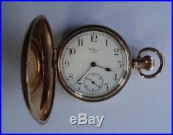 Good Quality Antique Gold Plated Waltham Hunter Cased Pocket Watch