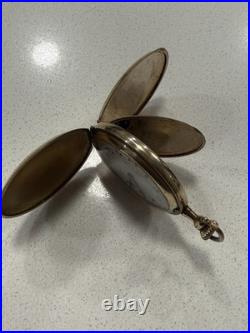 Gorgeous 12S Antique Gold Filled Full Hunter pocket watch scrap/use Runs