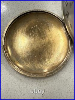 Gorgeous 12S Antique Gold Filled Full Hunter pocket watch scrap/use Runs