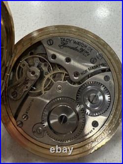 Gorgeous 12S Antique Gold Filled Full Hunter pocket watch scrap/use Runs