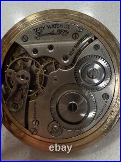 Gorgeous 12S Antique Gold Filled Full Hunter pocket watch scrap/use Runs