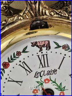 Gorgeous 70s LeClaire Swiss Wind-Up Hunting Pocket Watch 17 Jewels Runs Case