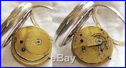 Gorgeous Sterling Silver English lever Pocket watch, engraved case Year 1889