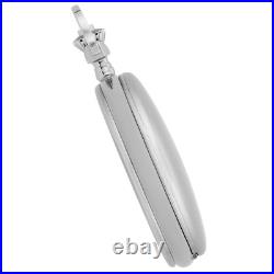 Gotham Men's Classic Stainless Steel Analog Quartz Date Covered Pocket Watch