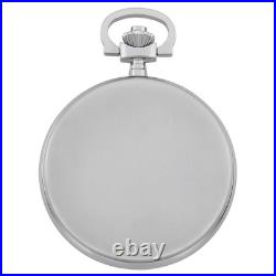 Gotham Men's Classic Stainless Steel Analog Quartz Date Covered Pocket Watch