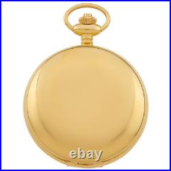 Gotham Men's Gold Plated Polished Case 17 Jewel Mechanical Pocket Watch